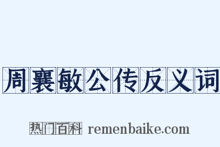周襄敏公传反义词是什么意思的图片